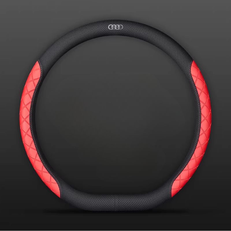 Load image into Gallery viewer, Audi PU Leather Steering Wheel Cover with Heat-Pressed Embossed Texture For A5, A6, A7, A8L, Q2L, Q3, Q4, Q5L, Q7, Q8