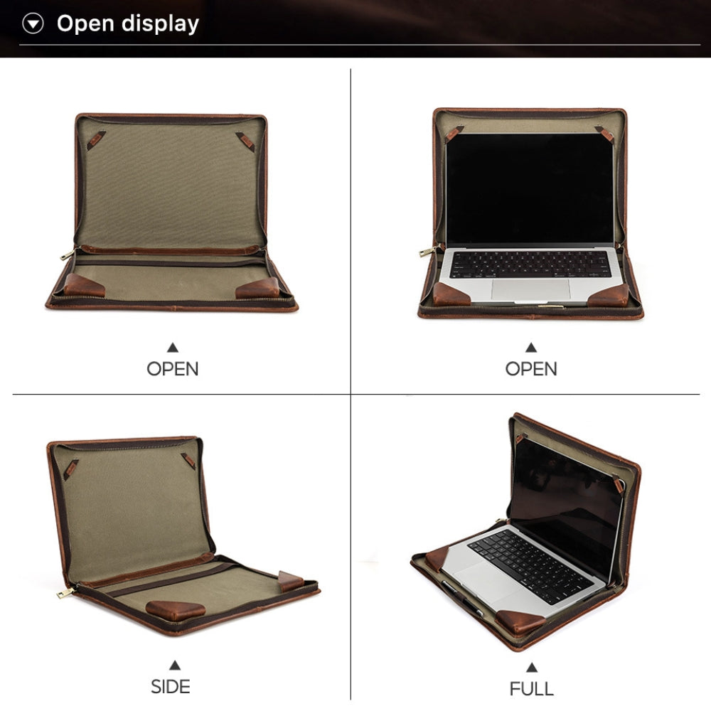For Apple MacBook 15.4" - Genuine Leather Laptop Carrying Protective Case - i-Station Mobile Phone & Electronic Device Repair and Accessories