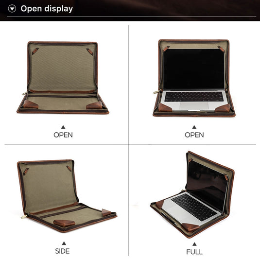 For Apple MacBook 15.4" - Genuine Leather Laptop Carrying Protective Case - i-Station Mobile Phone & Electronic Device Repair and Accessories