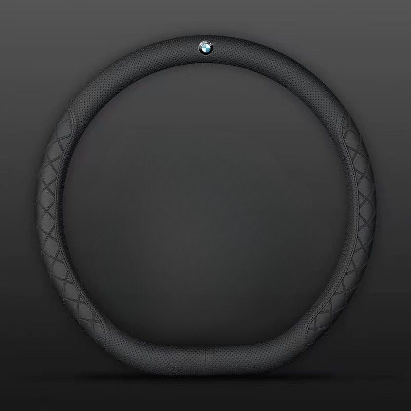 Load image into Gallery viewer, BMW PU Leather Steering Wheel Cover with Heat-Pressed Embossed Texture For 5 Series (530), 3 Series, 7 Series, 1 Series, X1, X2, X3, X4, X5, i3, iX3 - i-Station Mobile Phone & Electronic Device Repair and Accessories