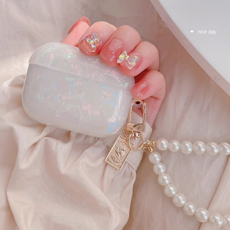 Load image into Gallery viewer, Apple AirPods 4 -  Protective Cover Skin With Pearl Keychain Charging Cover Case - i-Station Mobile Phone & Electronic Device Repair and Accessories