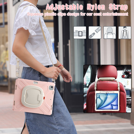 Lenovo Tab M11 11.0" 2024 (TB-330XU/330FU) - Multifunctional Shockproof Heavy Duty Series Case With Shoulder Strap - i-Station Mobile Phone & Electronic Device Repair and Accessories