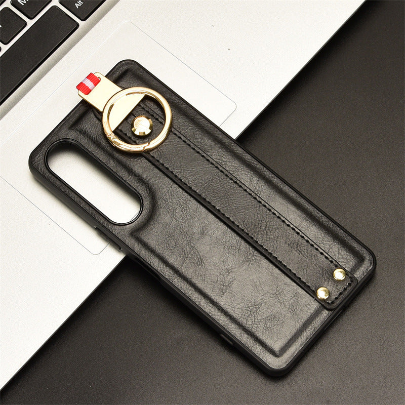Load image into Gallery viewer, Sony Xperia 10 iii - Shockproof Wristband Leather Stand Case With Ring Holder - i-Station Mobile Phone & Electronic Device Repair and Accessories