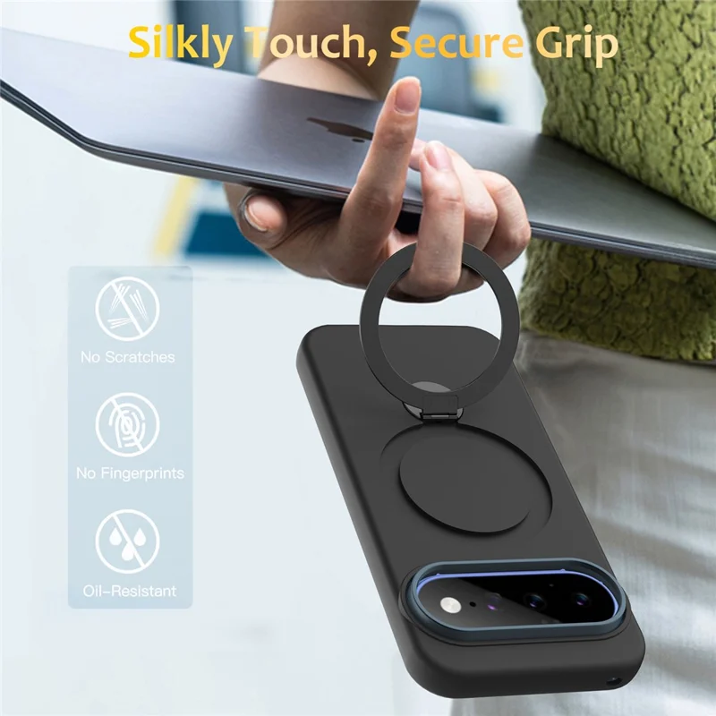 Google Pixel 11 / Pro PU+PC Rotating Ring Stand Magnetic Phone Case - i-Station Mobile Phone & Electronic Device Repair and Accessories