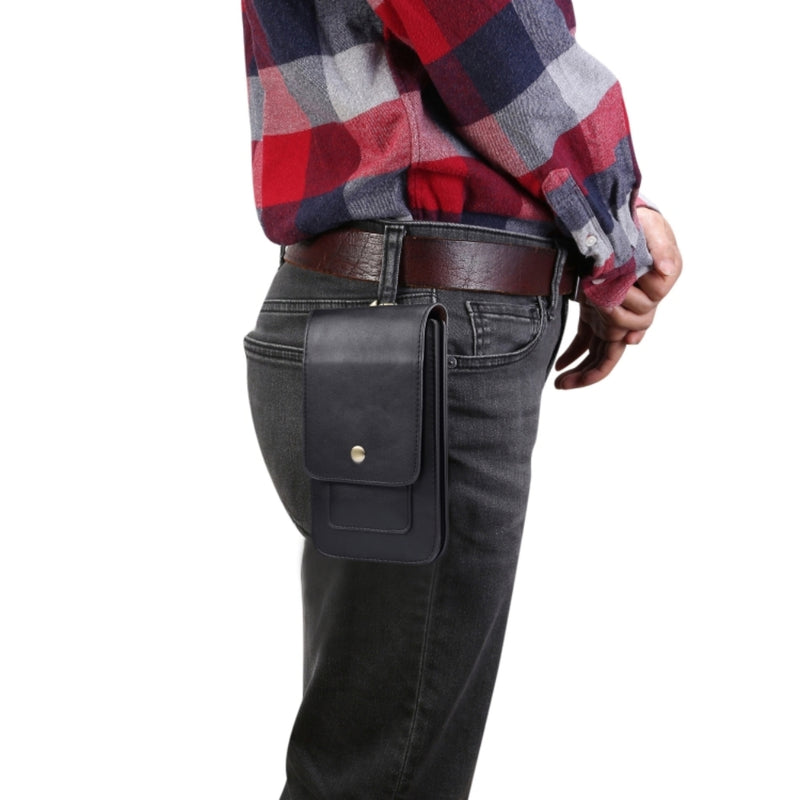 Load image into Gallery viewer, Lambskin Texture Men Universal Google Pixel Phone Double Lattice Waist Bag Leather Case - i-Station Mobile Phone & Electronic Device Repair and Accessories