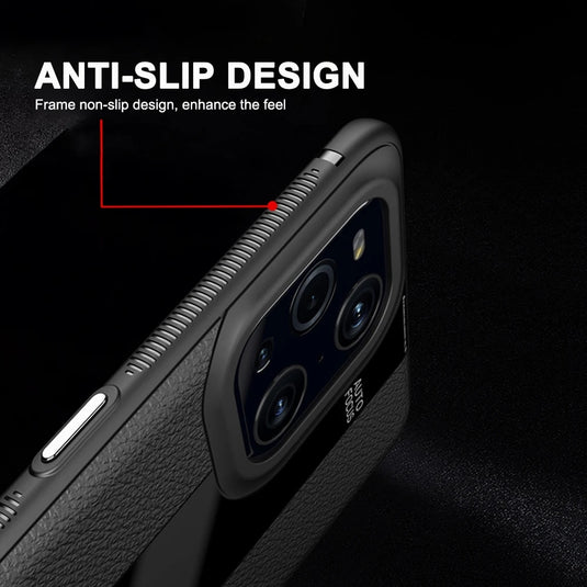 OPPO Find X5/Pro - Luxurious Litchi-Texture Silicone Protective Case - i-Station Mobile Phone & Electronic Device Repair and Accessories