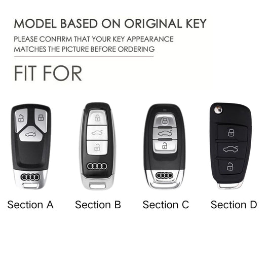 Audi Stylish with Cool Shockproof Car Key Protective Fob Case Cover For A3, A4, A5, A6, Q2, Q3, Q5, Q7, Q8, e-tron - i-Station Mobile Phone & Electronic Device Repair and Accessories