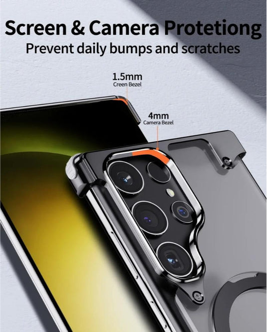 Samsung Galaxy S24/Plus/Ultra - Metal Frameless MagSafe Stand Protective Case - i-Station Mobile Phone & Electronic Device Repair and Accessories