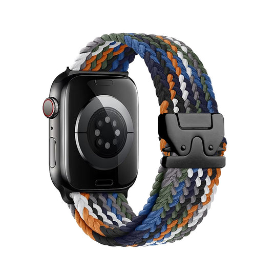 Apple Watch Series 1/2/3/4/5/6/SE/7/8/9/10/Ultra - Parachute Buckle Nylon Braided Loop Watch Band - i-Station Mobile Phone & Electronic Device Repair and Accessories