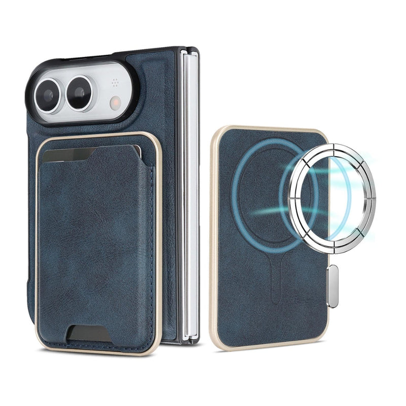Load image into Gallery viewer, Apple iPhone Duo - Kalebol Slim MagSafe Ring Magnetic Card Bag Leather Phone Case - Polar Tech Australia