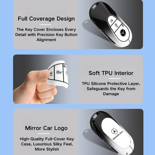 Mercedes Benz Stylish with Cool Shockproof Car Key Fob Protective Case Cover For Benz A, C, E, S, G-Class, GLA, GLB, GLC, GLE, GLS - i-Station Mobile Phone & Electronic Device Repair and Accessories