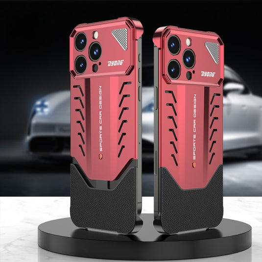 Apple iPhone 14/Pro/Max - Luxury Metal Leather Borderless Heat Dissipation Phone Case - i-Station Mobile Phone & Electronic Device Repair and Accessories