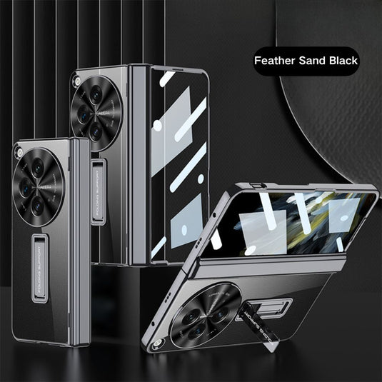 OPPO Find N3 (CPH2499) - Electroplated Frame All-in-One Case and Film Stand Series Case - i-Station Mobile Phone & Electronic Device Repair and Accessories