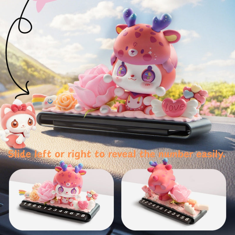 Load image into Gallery viewer, Creative Cartoon Doll Temporary Parking Number Plate Car Dashboard Ornament Interior Decoration - i-Station Mobile Phone & Electronic Device Repair and Accessories