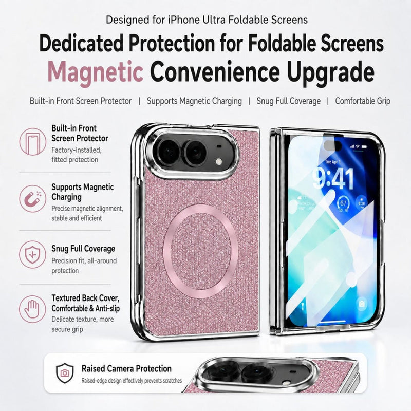 Load image into Gallery viewer, Apple iPhone Duo - Glitter Powder Magnetic Integrated Film Phone Case - Polar Tech Australia