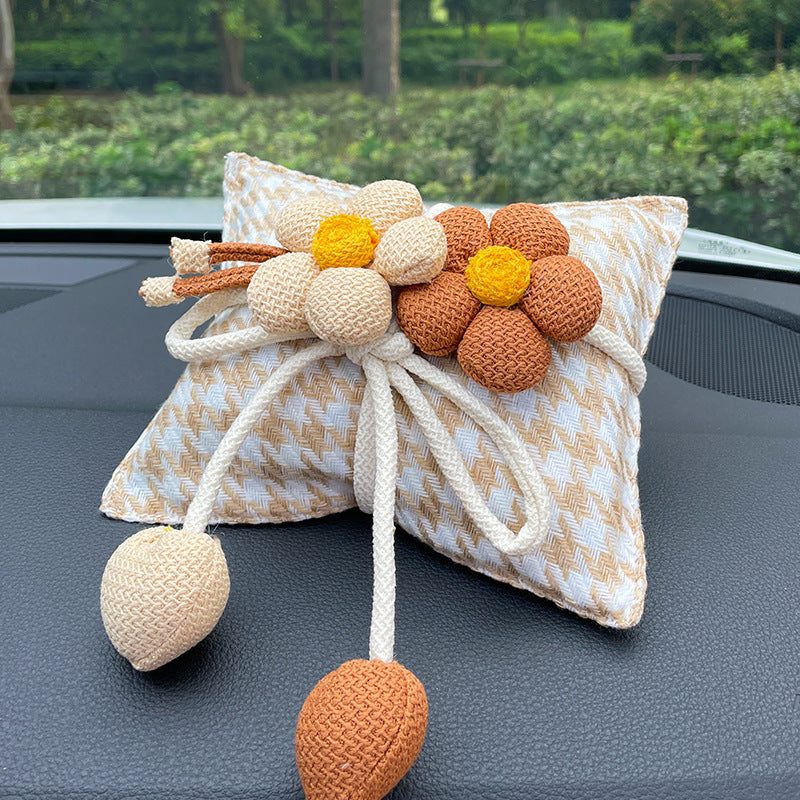 Load image into Gallery viewer, Canvas Houndstooth Activated Carbon Air Purifier Car Decoration Ornament – Odor Eliminator & Formaldehyde Remover - i-Station Mobile Phone & Electronic Device Repair and Accessories
