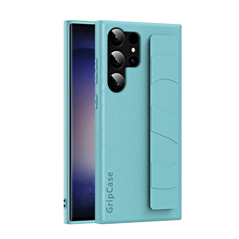 Load image into Gallery viewer, Samsung Galaxy S22/Plus/Ultra - Skin-friendly Shockproof Leather Case With Elastic Wristband - i-Station Mobile Phone & Electronic Device Repair and Accessories