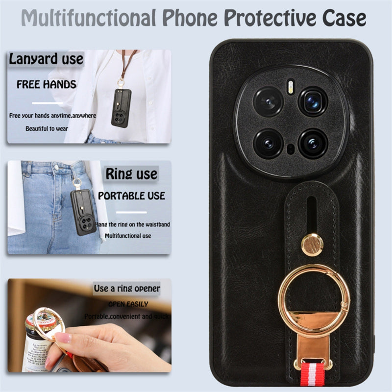 Load image into Gallery viewer, Honor Magic7/Pro - Wristband Leather Back Phone Case - i-Station Mobile Phone & Electronic Device Repair and Accessories