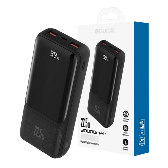 iQuick POWER SQUARE 0 Digital Display Power Bank 20000mAh 22.5W - i-Station Mobile Phone & Electronic Device Repair and Accessories