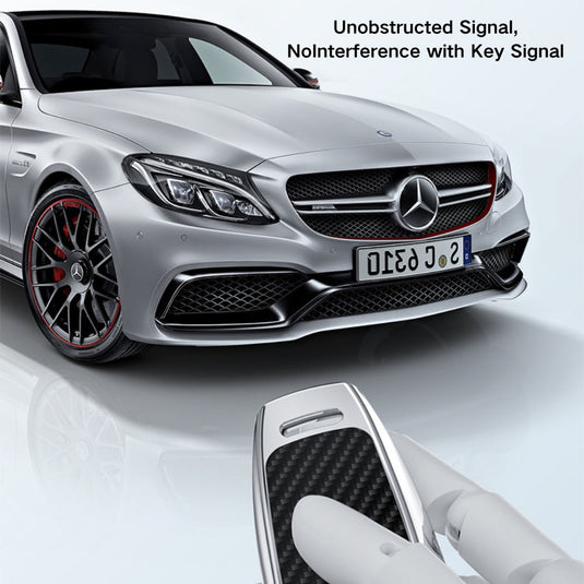 Mercedes Benz Zinc Alloy + Carbon Fiber Texture Car Key Case For Benz A, B, C, E, S, G-Class, GLA, GLB, GLC, GLE, GLS, CLA, CLS, EQC - i-Station Mobile Phone & Electronic Device Repair and Accessories