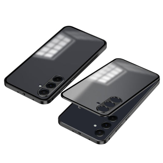 Sony Xperia 1 VI - Snap-on Metal Frame Clear Transparent Tempered Glass Proof Case - i-Station Mobile Phone & Electronic Device Repair and Accessories