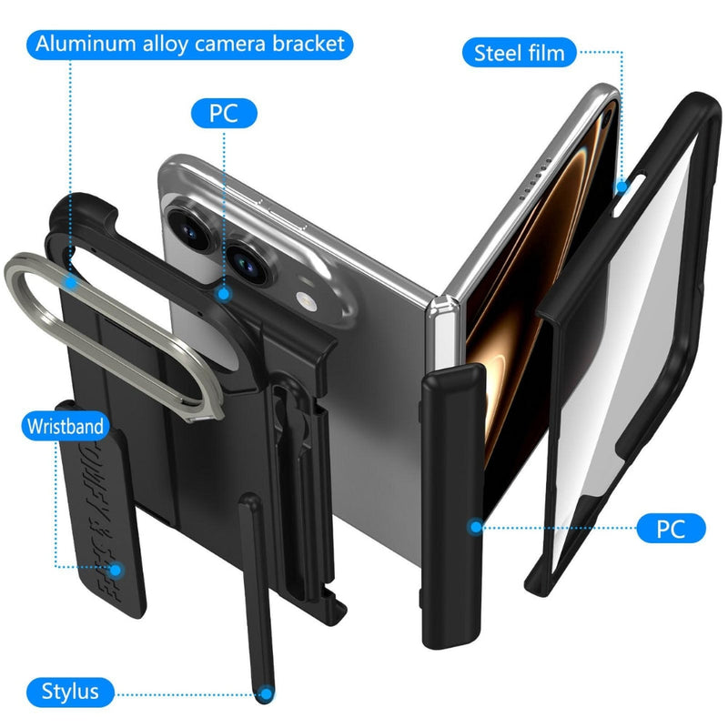 Load image into Gallery viewer, Apple iPhone Duo - Film Integrated Lens Frame Bracket Phone Case with Wristband / Pen - Polar Tech Australia
