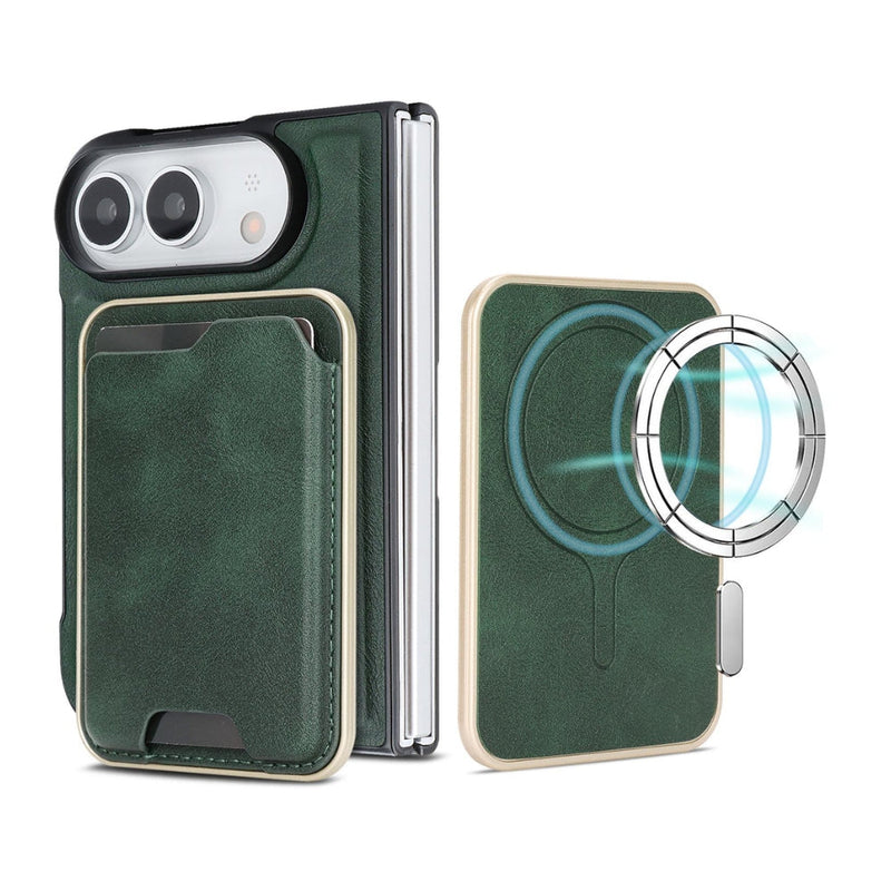 Load image into Gallery viewer, Apple iPhone Duo - Kalebol Slim MagSafe Ring Magnetic Card Bag Leather Phone Case - Polar Tech Australia