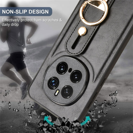 Honor Magic7/Pro - Wristband Leather Back Phone Case - i-Station Mobile Phone & Electronic Device Repair and Accessories