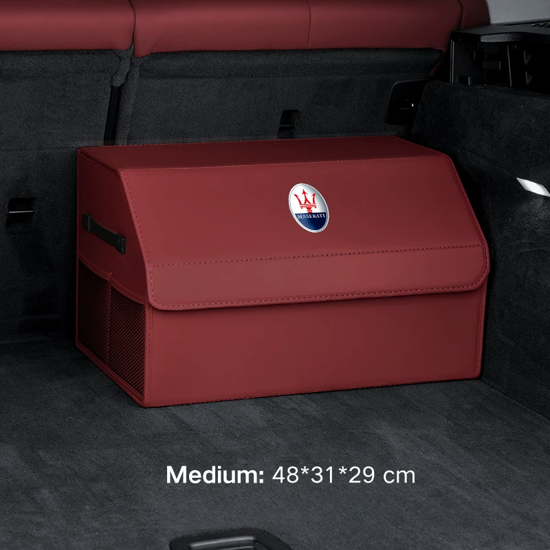 Load image into Gallery viewer, Maserati Microfiber Leather Car Trunk Storage Box for Quattroporte, Ghibli, Levante, Grecale