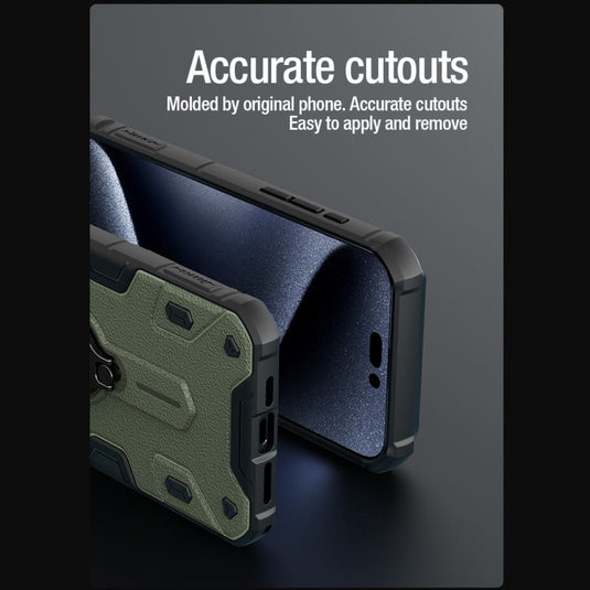 Apple iPhone 15 Pro/Max - NILLKIN Shockproof CamShield Armor with Invisible Ring Holder Protective Case - i-Station Mobile Phone & Electronic Device Repair and Accessories