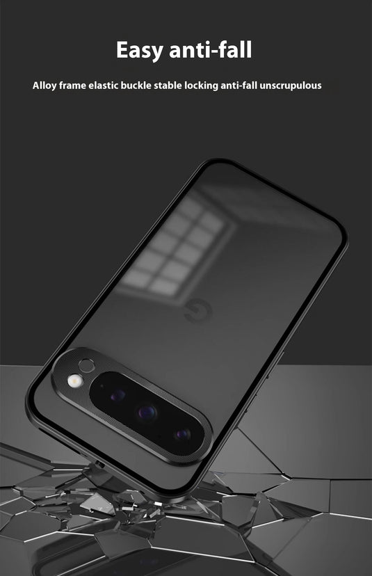 Google Pixel 9/Pro/Pro XL - Full Cover Metal Frame Shockproof Matte Case - i-Station Mobile Phone & Electronic Device Repair and Accessories