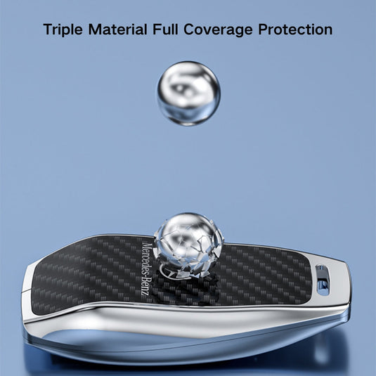 Mercedes Benz Zinc Alloy + Carbon Fiber Texture Car Key Case For Benz A, B, C, E, S, G-Class, GLA, GLB, GLC, GLE, GLS, CLA, CLS, EQC - i-Station Mobile Phone & Electronic Device Repair and Accessories