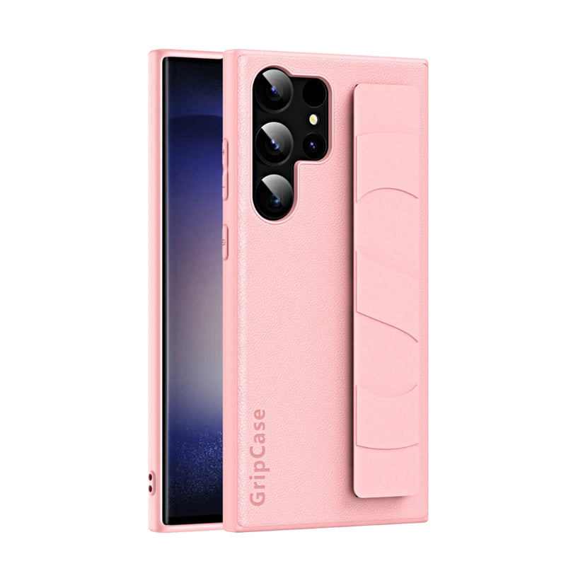 Load image into Gallery viewer, Samsung Galaxy S22/Plus/Ultra - Skin-friendly Shockproof Leather Case With Elastic Wristband - i-Station Mobile Phone & Electronic Device Repair and Accessories