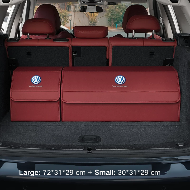 Load image into Gallery viewer, Volkswagen Microfiber Leather Car Trunk Storage Box for Tiguan, Golf, T-Roc, Amarok, Passat, Touareg, Taos, Atlas, ID.3, ID.4