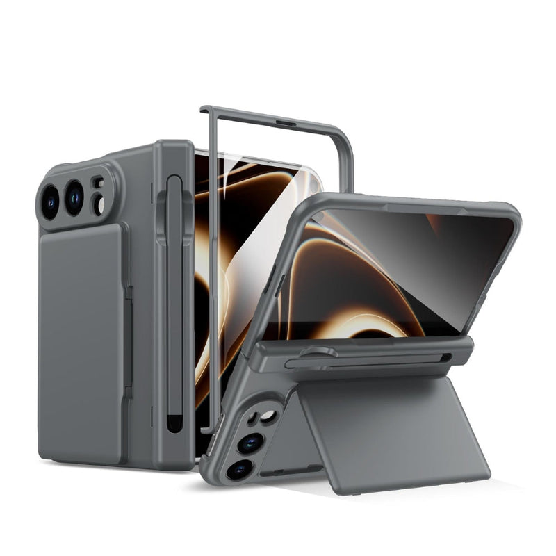 Load image into Gallery viewer, Apple iPhone Duo - Card Bag Holder Hinge Integrated Film Phone Case, with Pen - Polar Tech Australia
