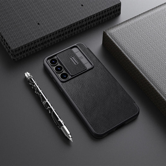 Samsung Galaxy S24 FE - NILLKIN Qin Pro Series Sliding Camera Cover Design Leather Phone Case - i-Station Mobile Phone & Electronic Device Repair and Accessories