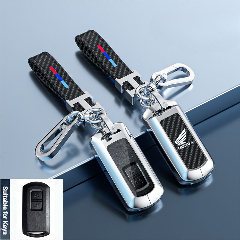 Load image into Gallery viewer, Honda Motorcycle Zinc Alloy + Carbon Fiber Texture Car Key Fob Case Cover For PCX 125, PCX 150, PCX 160, X-ADV, Forza 125, Forza 300, Forza 350, Forza 750, SH125, SH150, SH300, SH350, Scoopy - i-Station Mobile Phone & Electronic Device Repair and Accessories