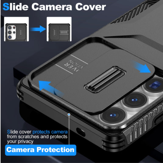 Samsung Galaxy A25 5G (SM-A256) - Anti-slip Sliding Window Heavy Duty Series Case - i-Station Mobile Phone & Electronic Device Repair and Accessories