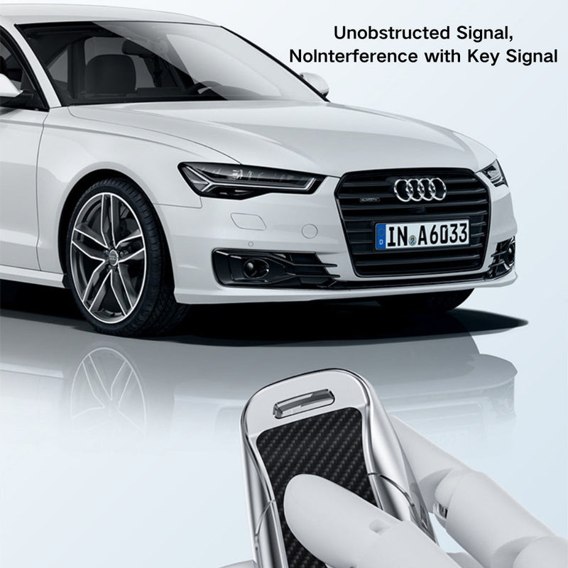 Load image into Gallery viewer, Audi Zinc Alloy + Carbon Fiber Texture Car Key Fob Case Cover For A3, A4, A5, A6, Q2, Q3, Q5, Q7, Q8, e-tron - i-Station Mobile Phone & Electronic Device Repair and Accessories