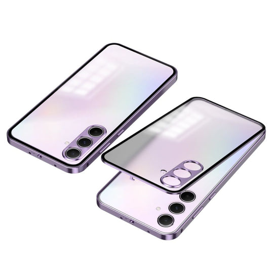 Sony Xperia 1 VI - Snap-on Metal Frame Clear Transparent Tempered Glass Proof Case - i-Station Mobile Phone & Electronic Device Repair and Accessories