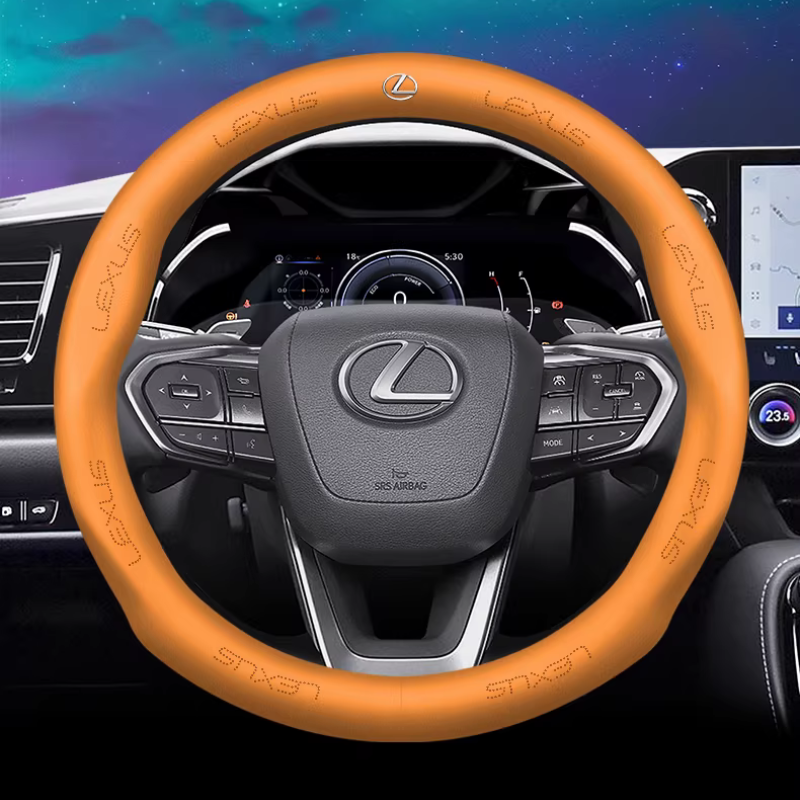 Load image into Gallery viewer, Lexus Leather & Carbon Fiber Car Steering Wheel Covers for Lexus ES200, ES300H, RX350, NX200, UX260