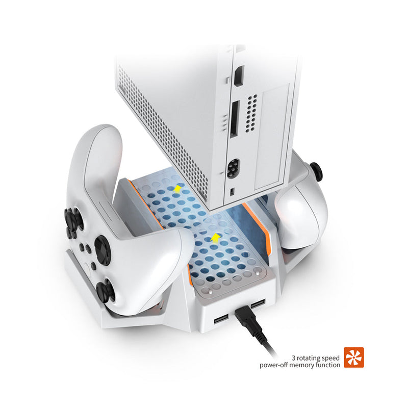 Load image into Gallery viewer, Xbox Series S - Cooling Fan Charging  Vertical Stand Dual Controller Charging Base - Polar Tech Australia