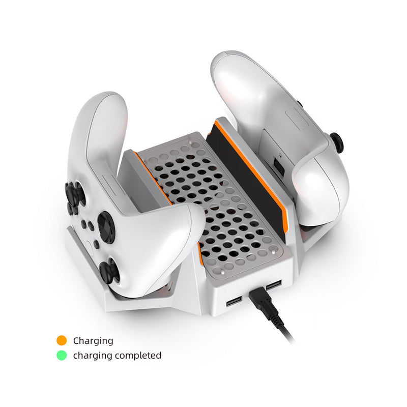 Load image into Gallery viewer, Xbox Series S - Cooling Fan Charging  Vertical Stand Dual Controller Charging Base - Polar Tech Australia