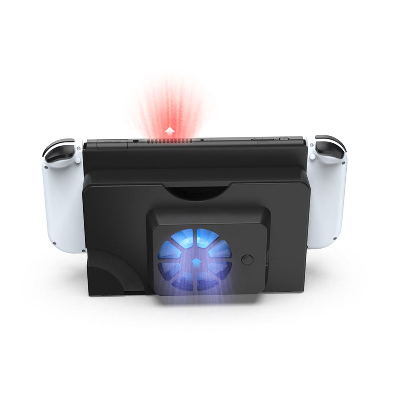 Load image into Gallery viewer, Nintendo Switch OLED Console Fan Cooling Base with Blue Light - Polar Tech Australia