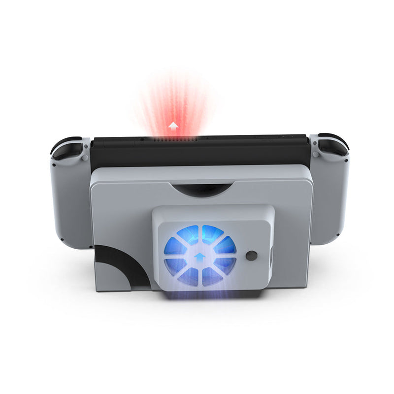 Load image into Gallery viewer, Nintendo Switch OLED Console Fan Cooling Base with Blue Light - Polar Tech Australia