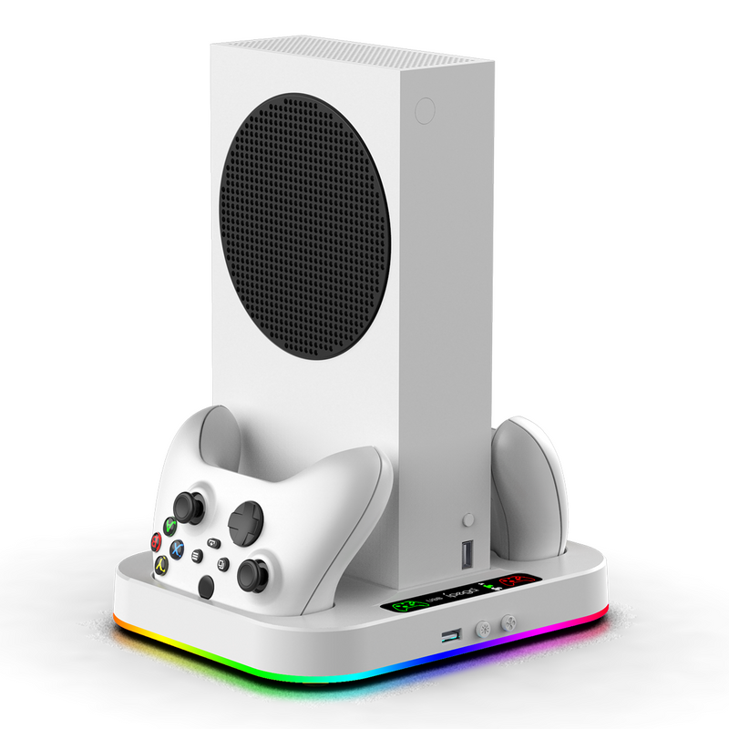 Load image into Gallery viewer, Xbox Series S Charging Dock Cooling Fan Controller Charger Base Station with 2x1400mAh Battery - Polar Tech Australia