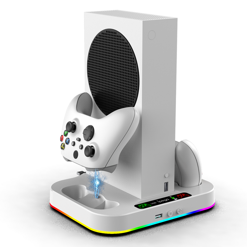 Load image into Gallery viewer, Xbox Series S Charging Dock Cooling Fan Controller Charger Base Station with 2x1400mAh Battery - Polar Tech Australia
