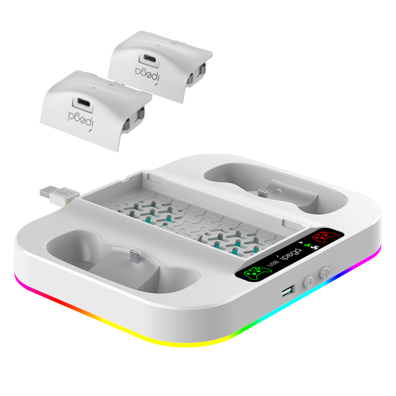 Load image into Gallery viewer, Xbox Series S Charging Dock Cooling Fan Controller Charger Base Station with 2x1400mAh Battery - Polar Tech Australia
