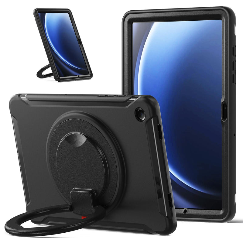 Load image into Gallery viewer, Samsung Galaxy Tab A9 2023 8.7" (SM-X110 / X115) Heavy Duty Ring Holder Stand Silicone Kid Case - Polar Tech Australia