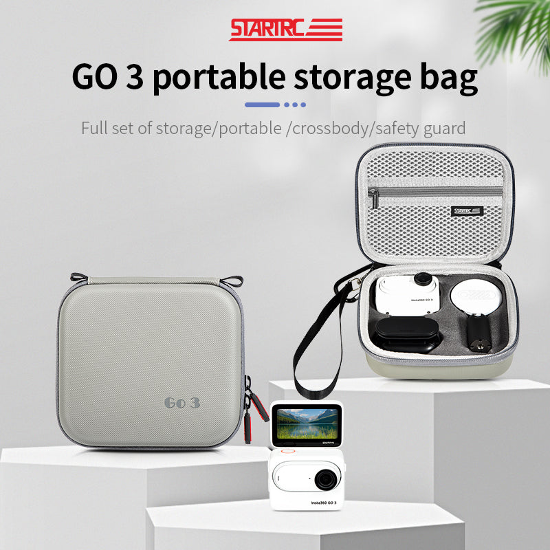 STARTRC PU Waterproof Storage Bag for Insta360 Go 3 (Grey) - i-Station Mobile Phone & Electronic Device Repair and Accessories